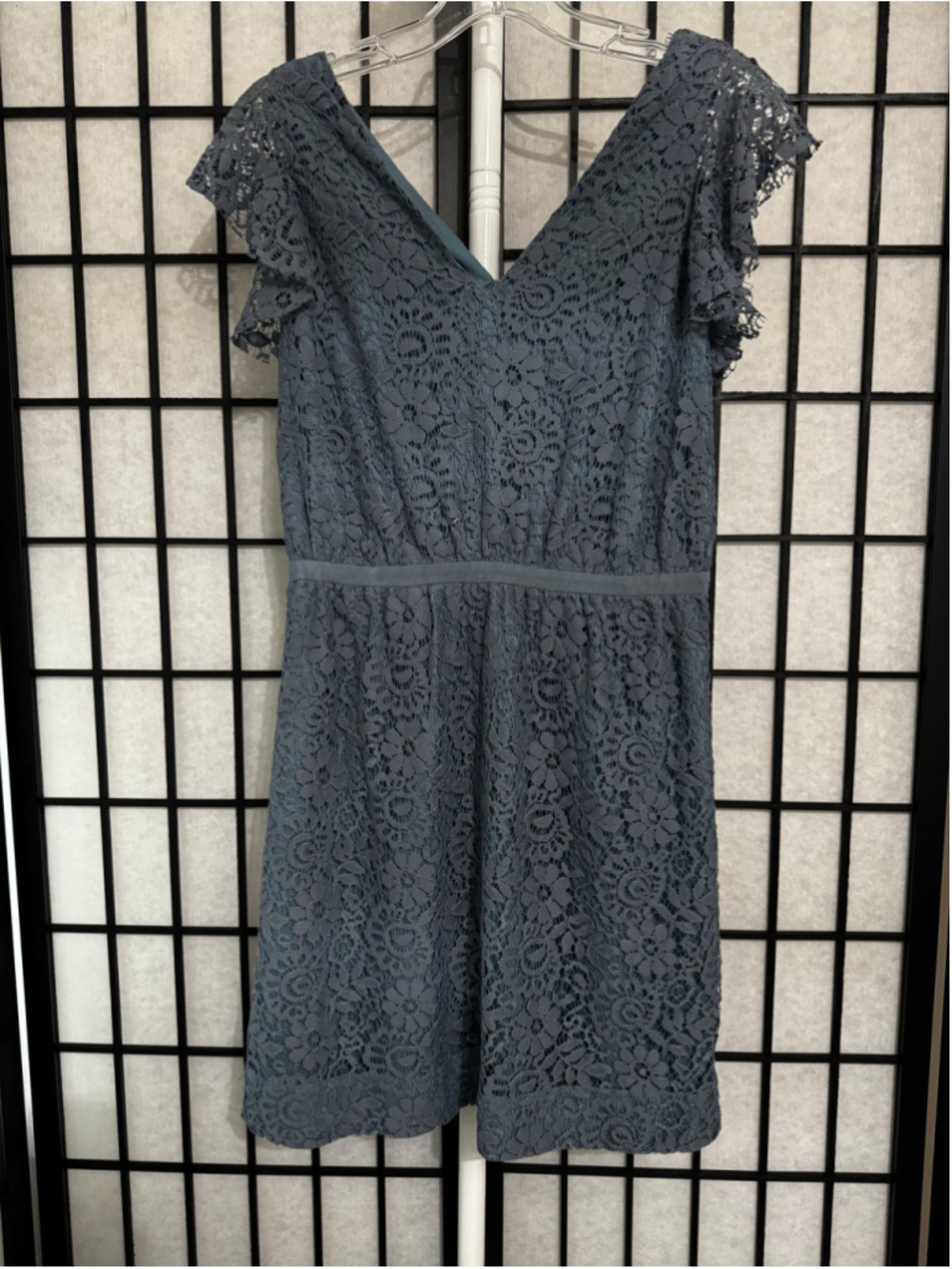 Women's Madewell Lace Mini Dress Size 4 Blue - Picture 2 of 6